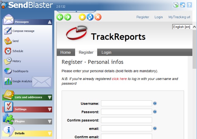 pendaftaran trackreport