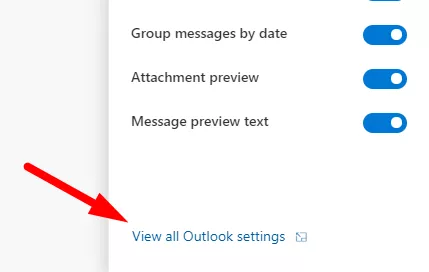 Visualizza tutte le impostazioni di Outlook