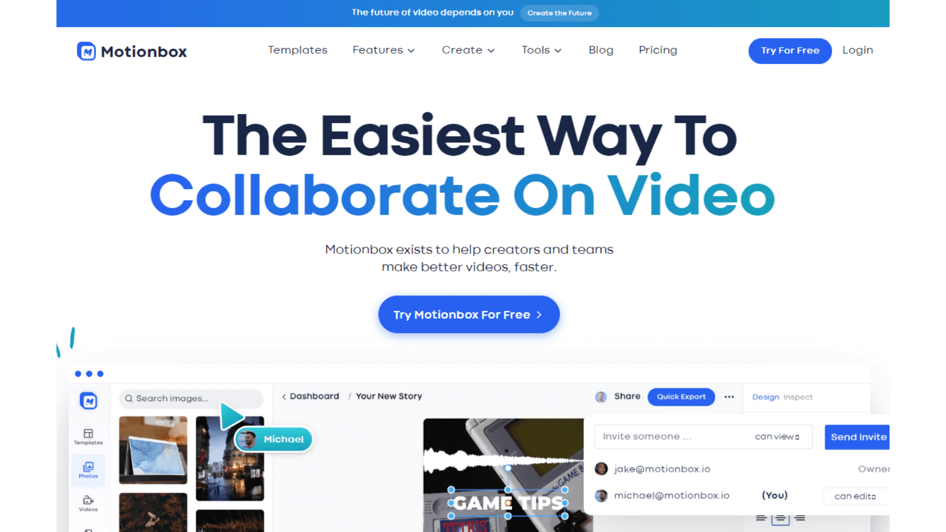 Motionbox adalah platform desain video