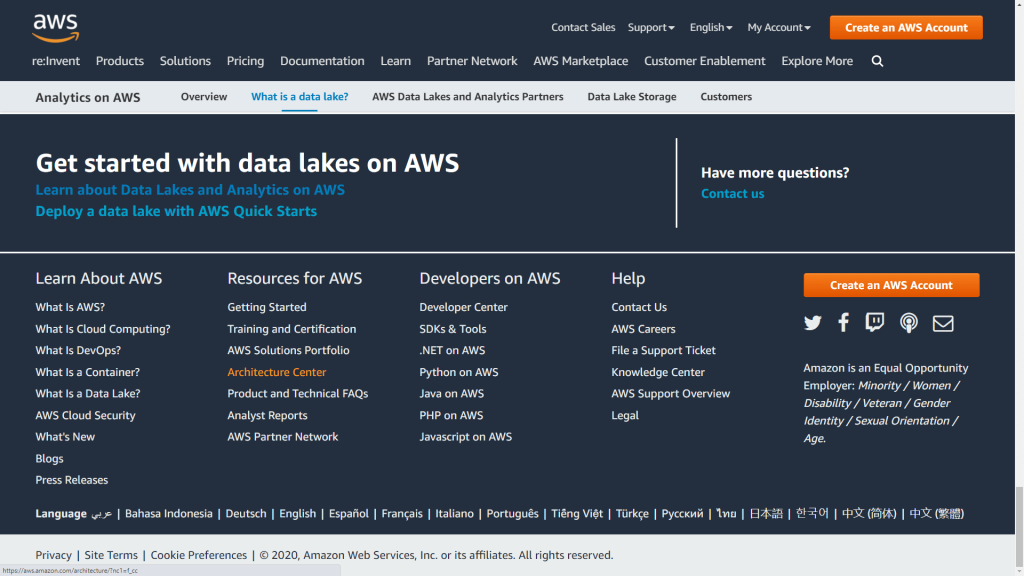 aws-頁腳鍊接