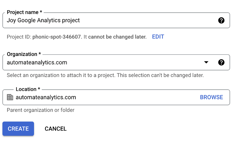 Configuración de la plataforma en la nube de Google