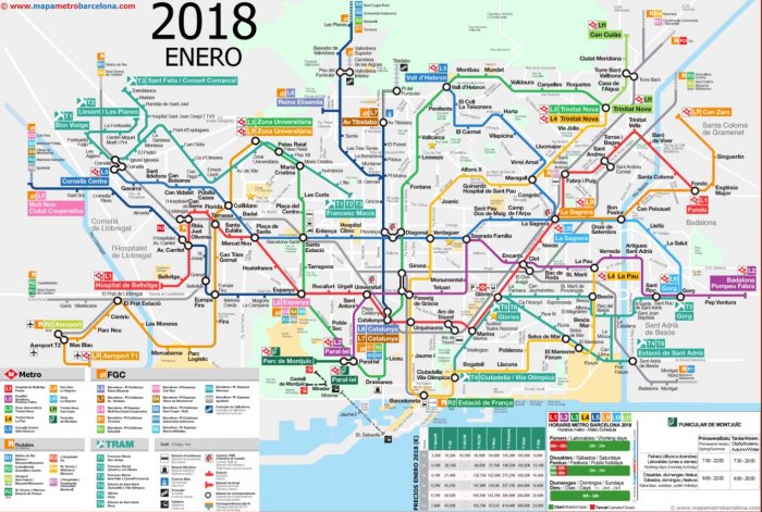 mapa metra w barcelonie