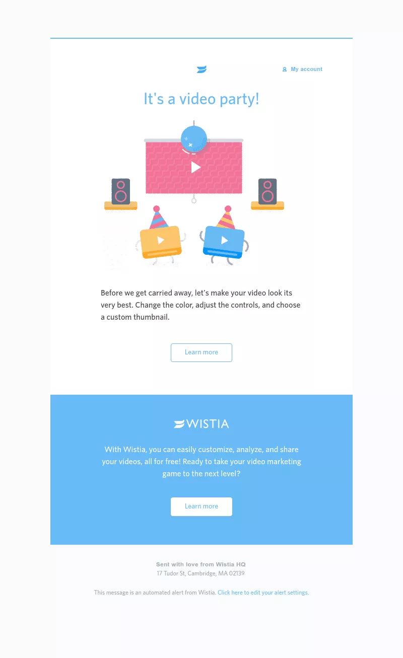 email hadiah wistia