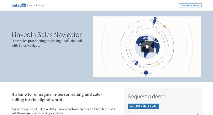 โฮมเพจ LinkedIn Sales Navigator