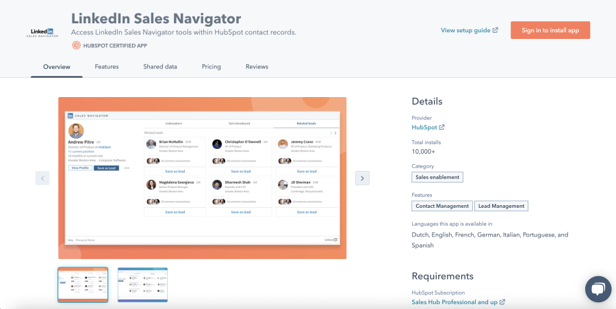 Integrasi LinkedIn Sales Navigator HubSpot