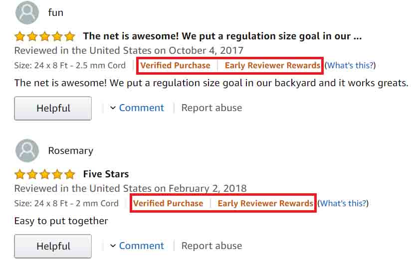 Przykład programu Amazon Early Reviewer