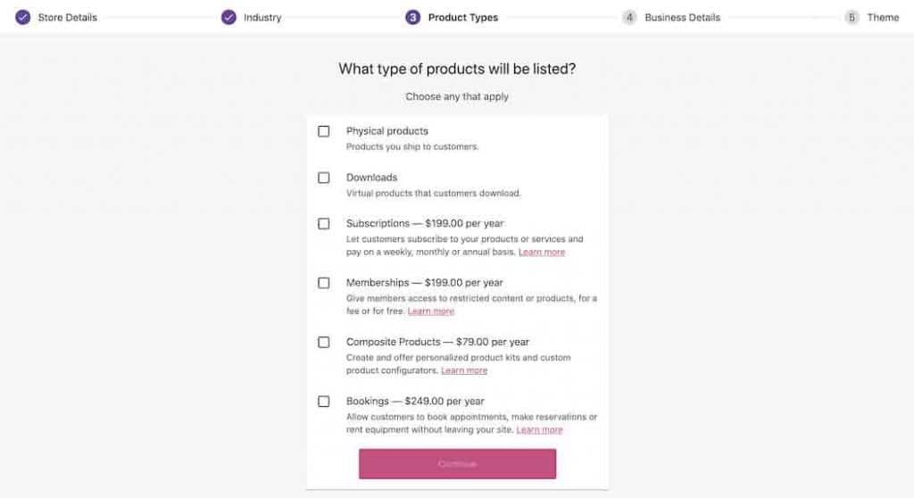 Assistente de configuração do WooCommerce