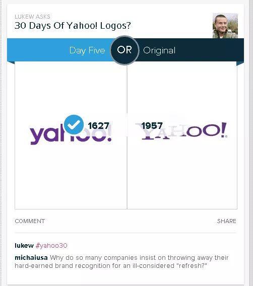 Polar Yahoo! logo opinion poll