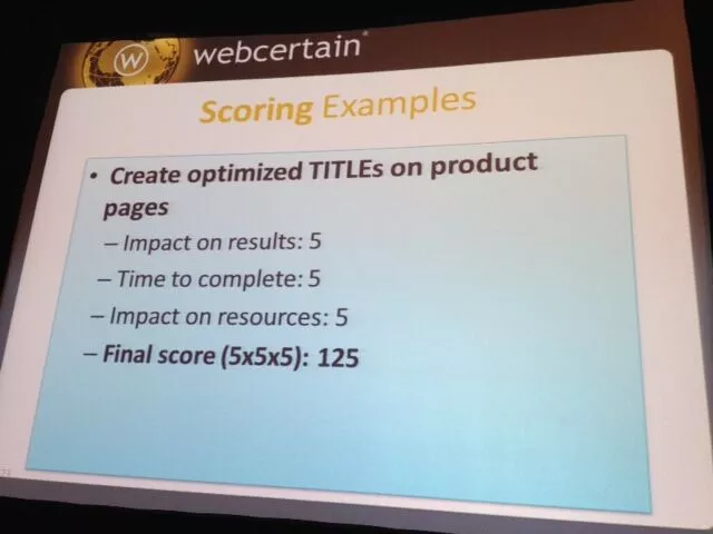 Séance de priorisation SMX 21B - exemples de notation de priorisation