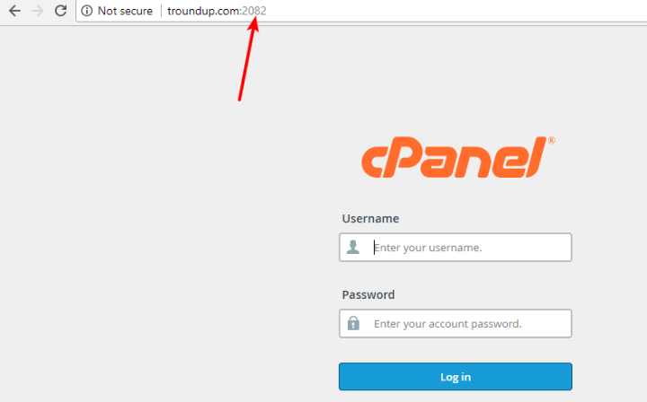 masuk ke cpanel