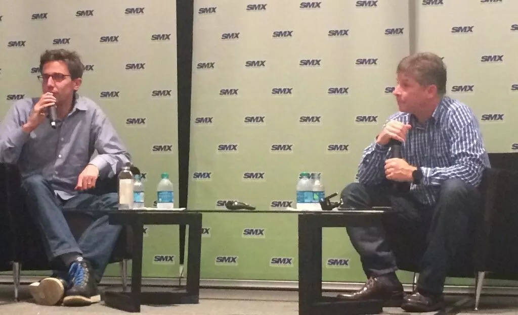 Jonah Peretti และ Danny Sullivan ที่งาน SMX East Keynote Conversation