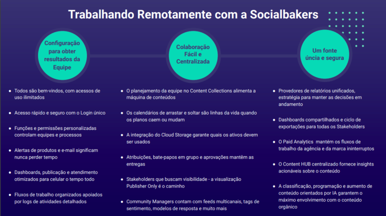 Trabalhando remotamente com a Socialbakers