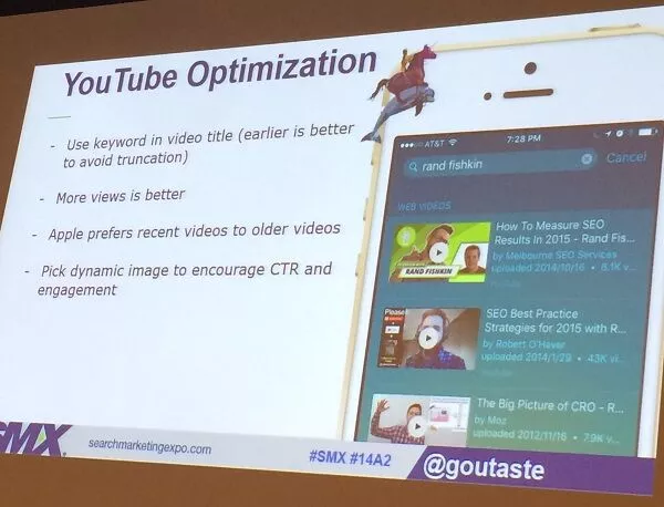 YouTube Optimizasyon ipuçları SMX Doğu