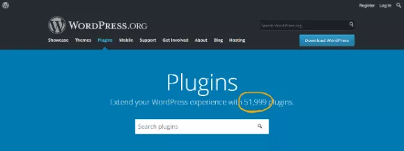 يحتوي WordPress.org على 52000 ملحق