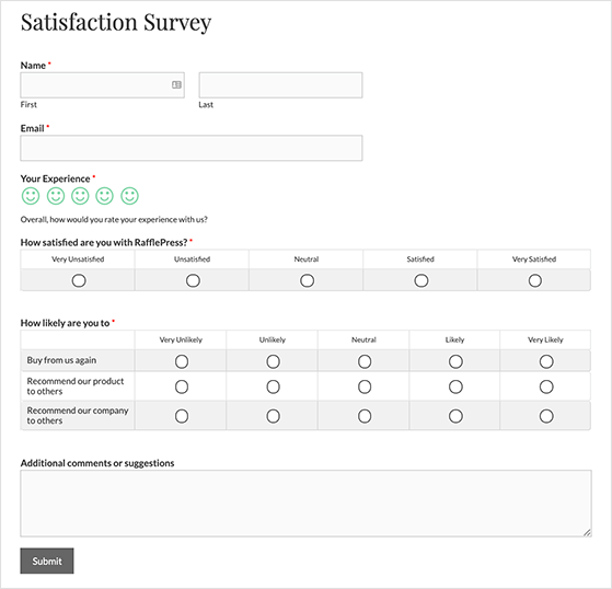 WordPress survey: free content for website