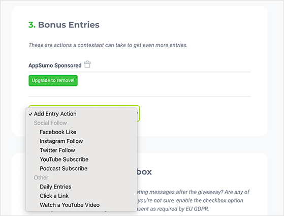 kingsumo bonus giveaway entries