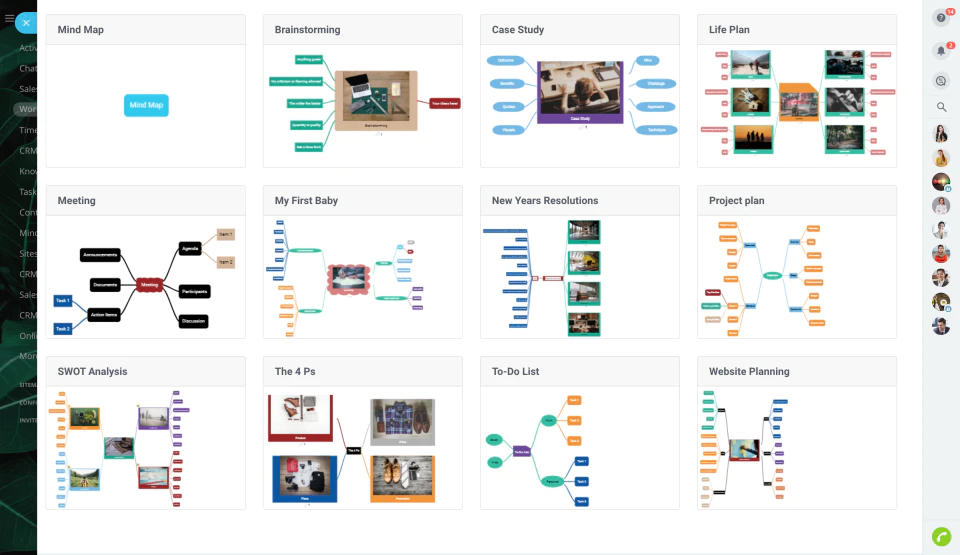 <p><i><span style="font-weight: 400;">Templates to create mind maps in </span></i><a href="https://www.capterra.com/p/113540/Bitrix24/"><i><span style="font-weight: 400;">Bitrix24</span></i></a><i><span style="font-weight: 400;"> (</span></i><a href="https://www.capterra.com/p/113540/Bitrix24/"><i><span style="font-weight: 400;">Source</span></i></a><i><span style="font-weight: 400;">)</span></i></p>
