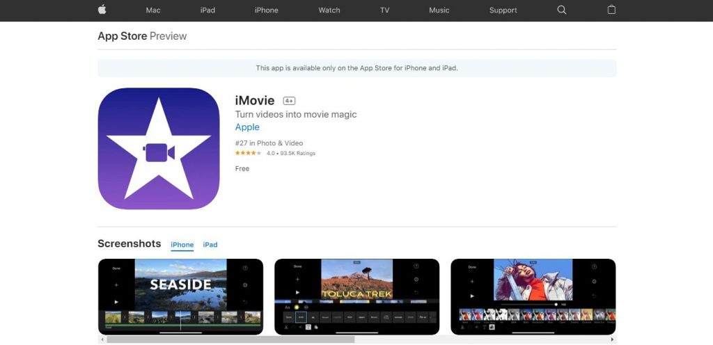 iMovie