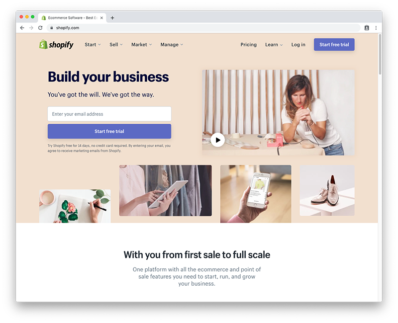 Shopify-Homepage