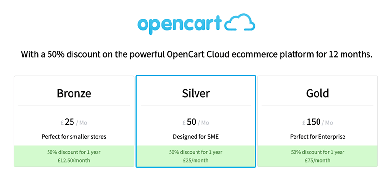 OpenCart Cloud-Preise