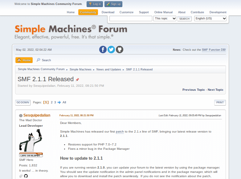 Simple Machines Forum Forum-Software