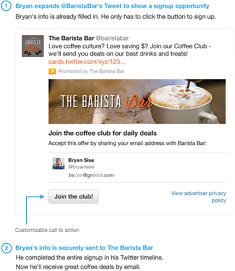 Chatta su Twitter con Barista per costruire la propria Community per l'aumento della mailing list