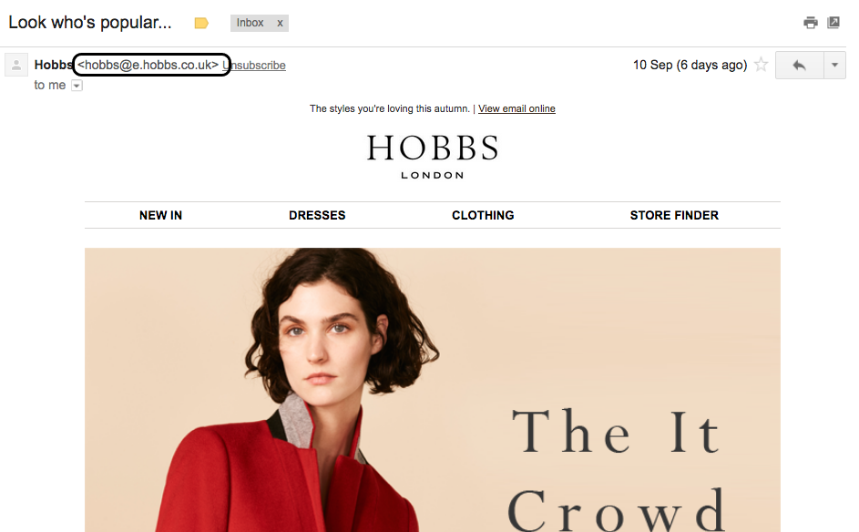 ชื่อหัวเรื่องที่คุ้นเคย ตัวอย่าง: Hobbs