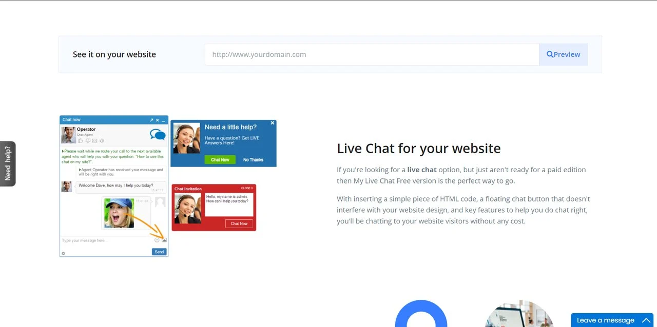 Sitio web MyLiveChat