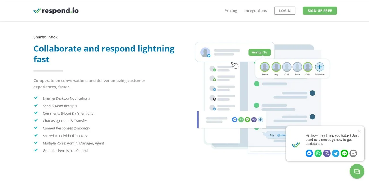 Respond.io 实时聊天软件解决方案