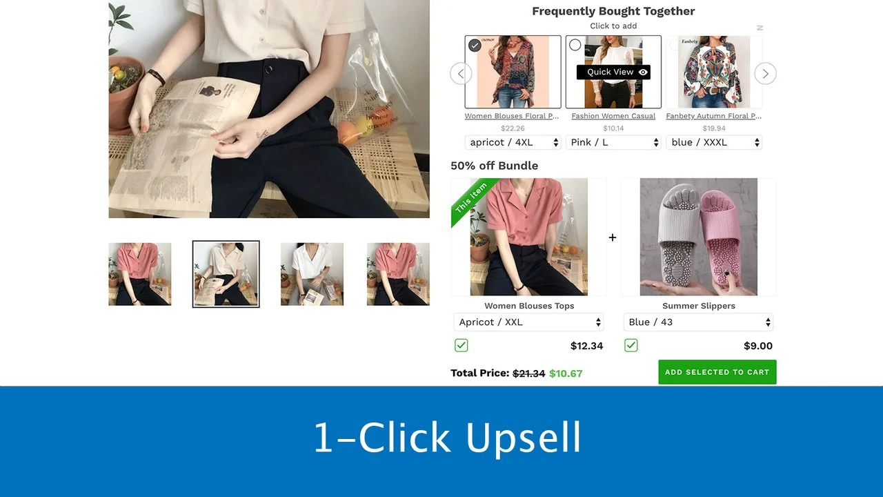 Aplicația Zoorix upsell pentru Shopify