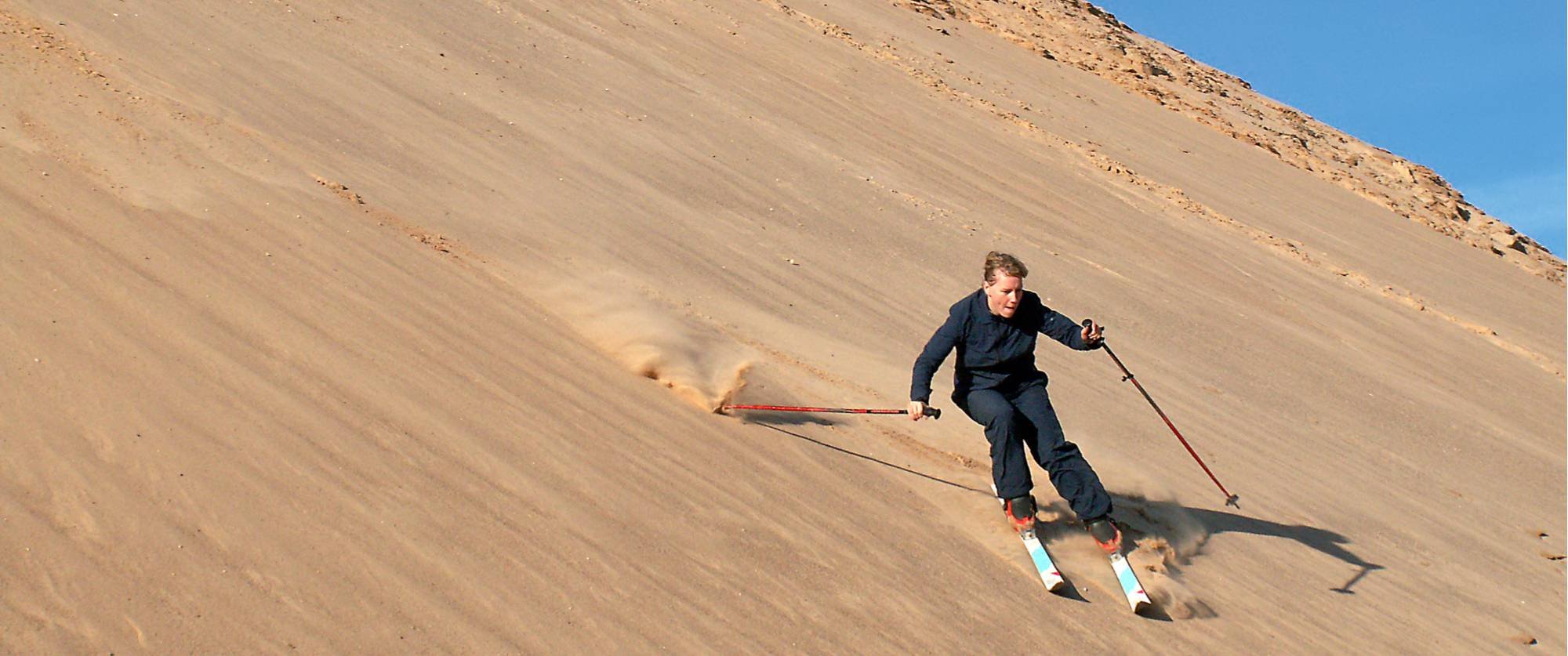 skier dans le désert