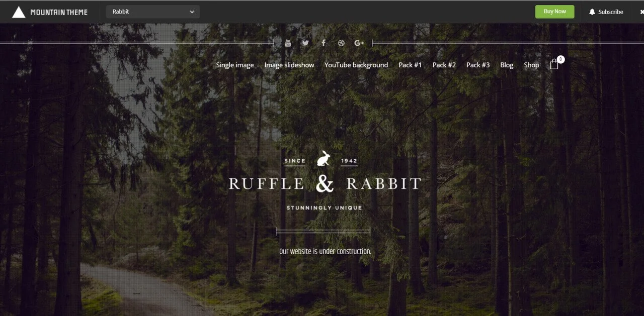 Rabbit Wordpress 正在建設中的頁面