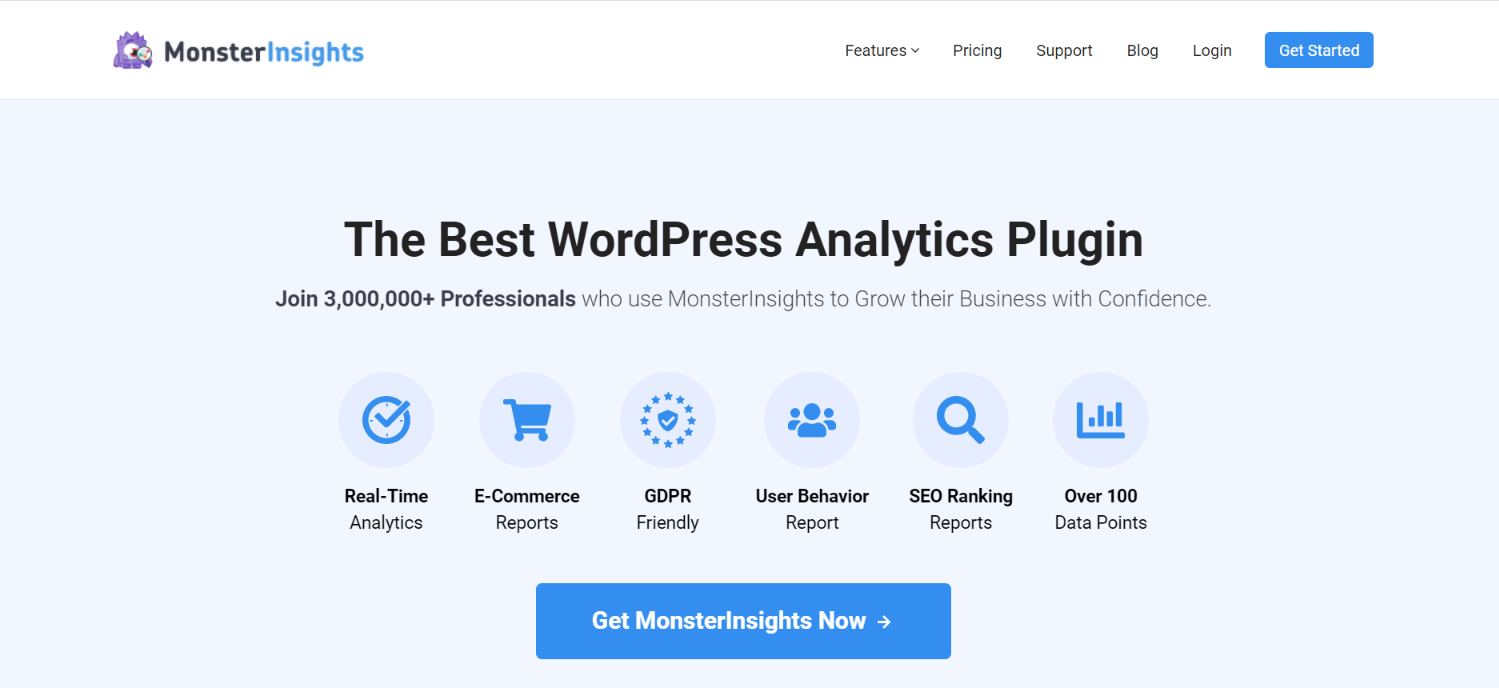 用于 WordPress 的 MonsterInsights gdpr 插件