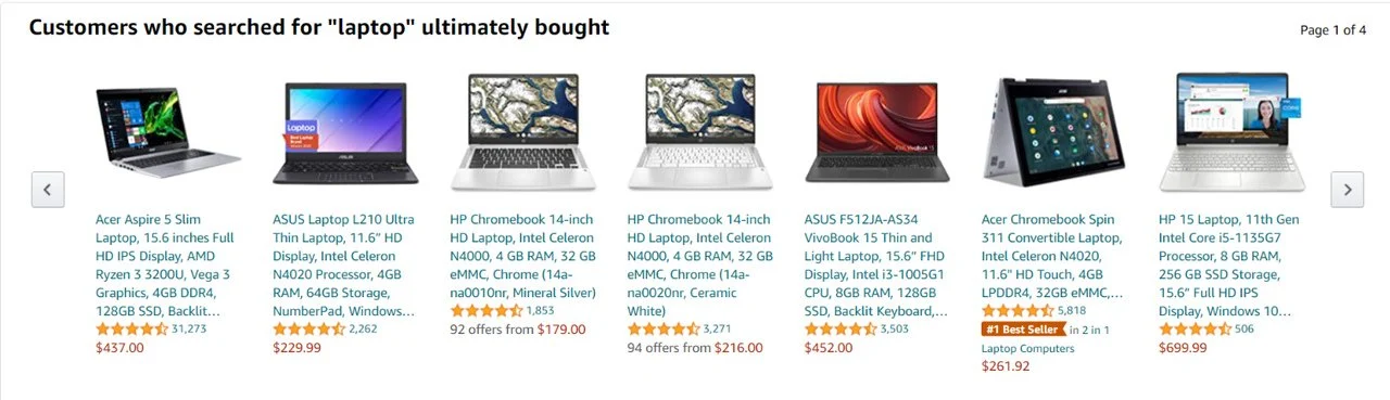 Dodatkowa sprzedaż laptopów Amazon