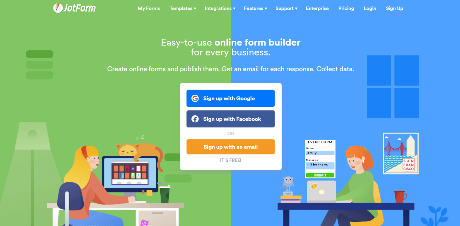 Pembuat formulir online Jotform