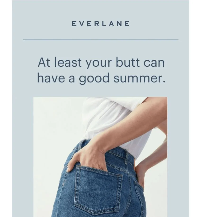 Ejemplo de línea de asunto de correo electrónico de verano de Everlane