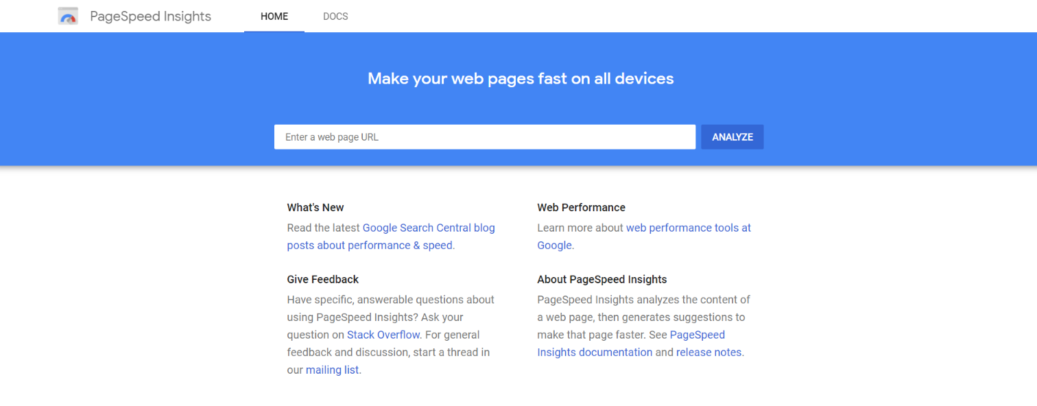 Google PageSpeed ​​Insights