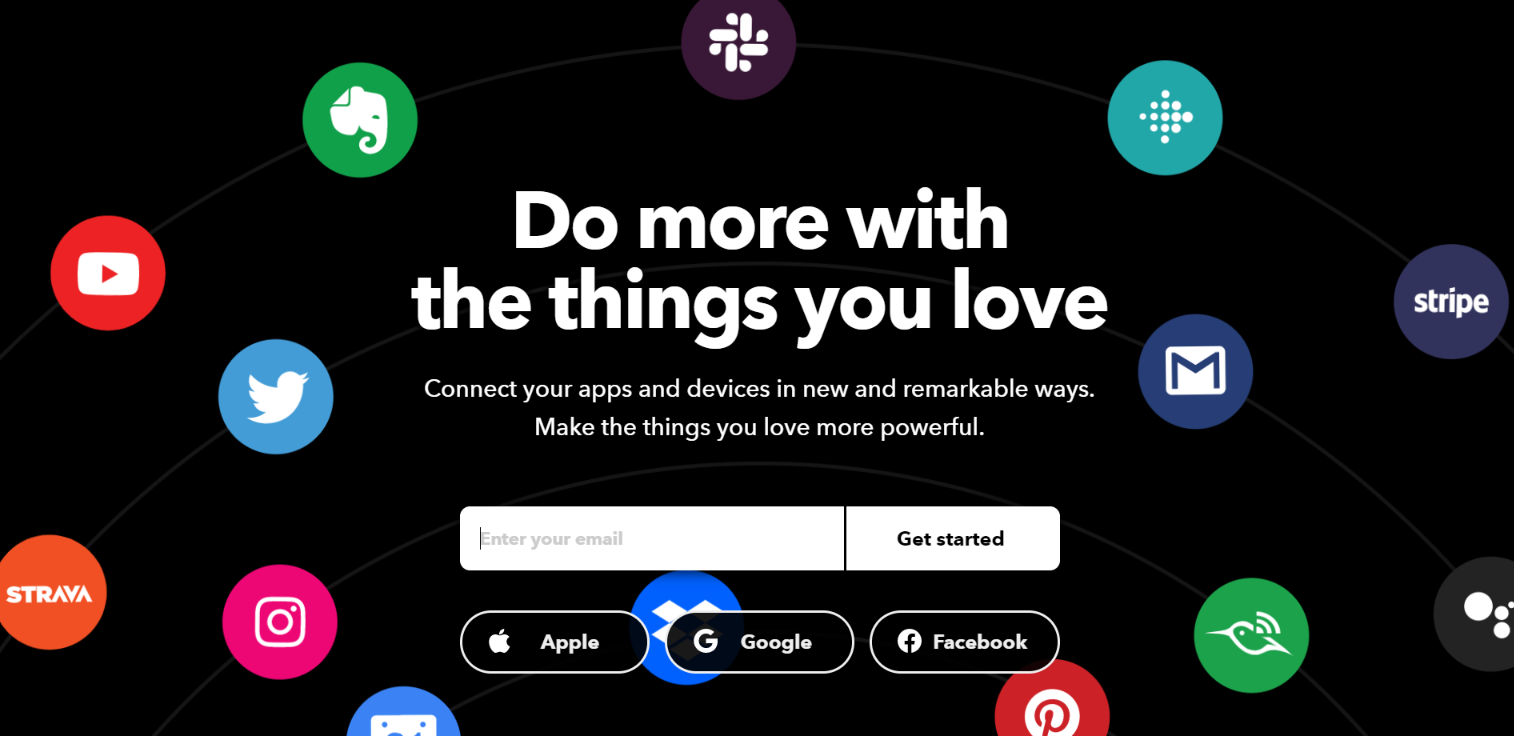 App IFTTT e piattaforma di connessione dei dispositivi