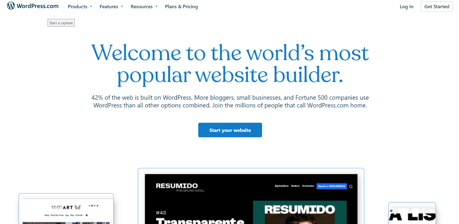 Instrument de creare a site-urilor web WordPress.com