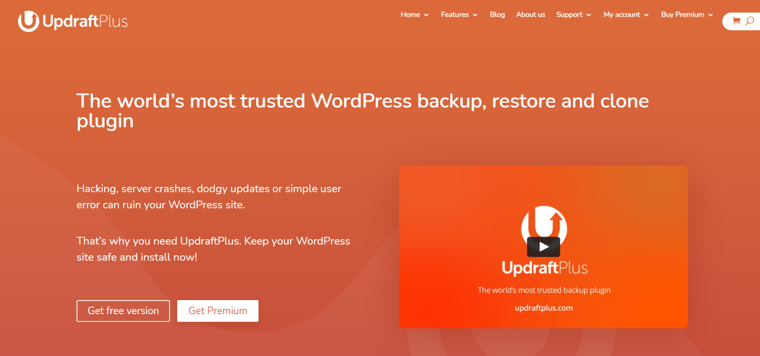 UpdraftPlus 최고의 무료 WordPress 백업 플러그인