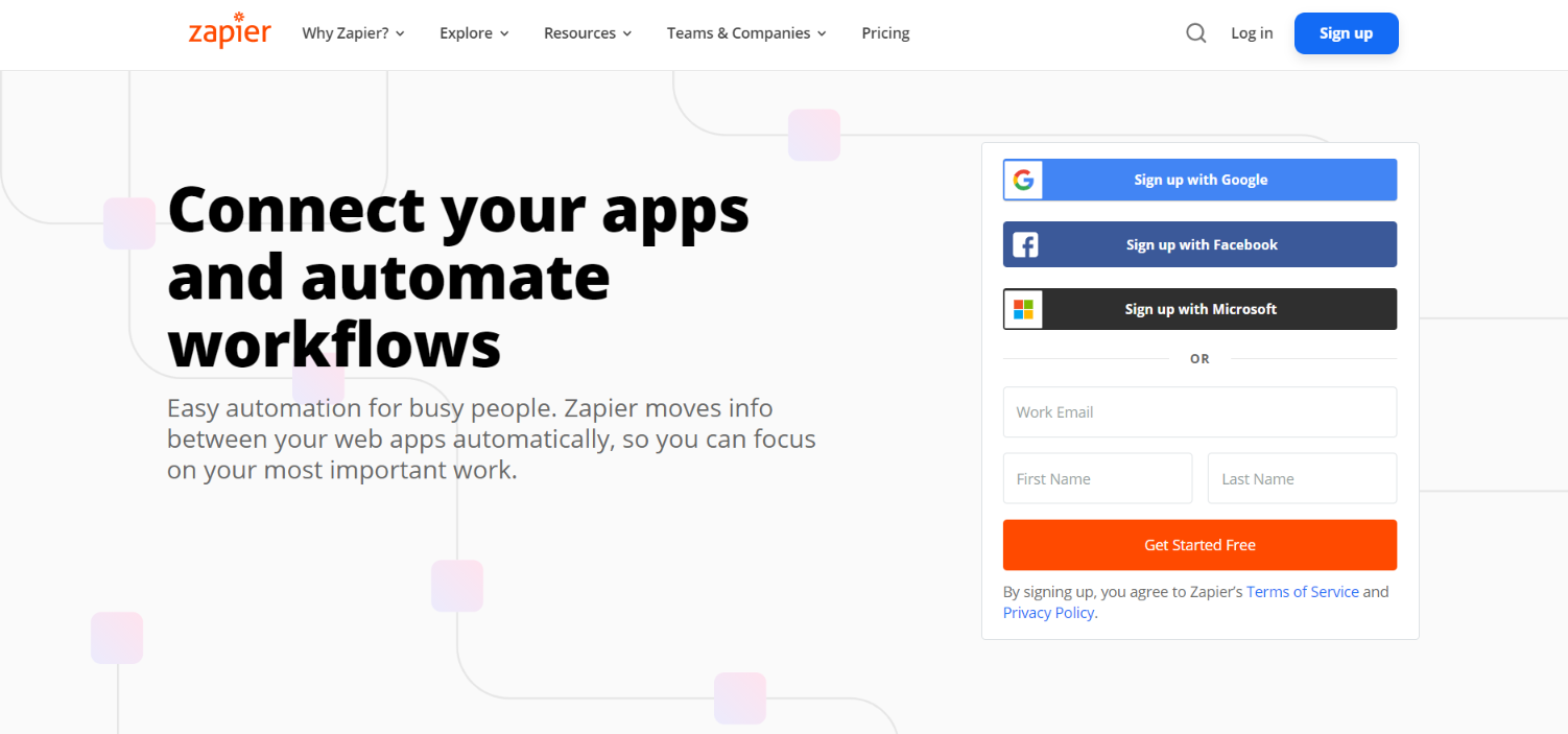 أداة Zapier للتسويق الآلي