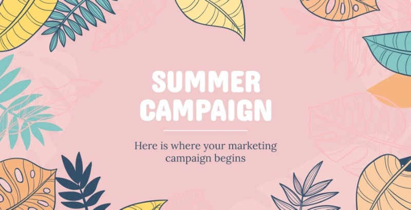 Sommer-Marketingkampagne PowerPoint-Design