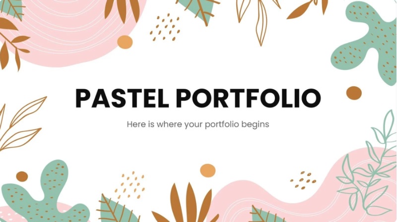 Pastell-Portfolio-Vorlage für PowerPoint