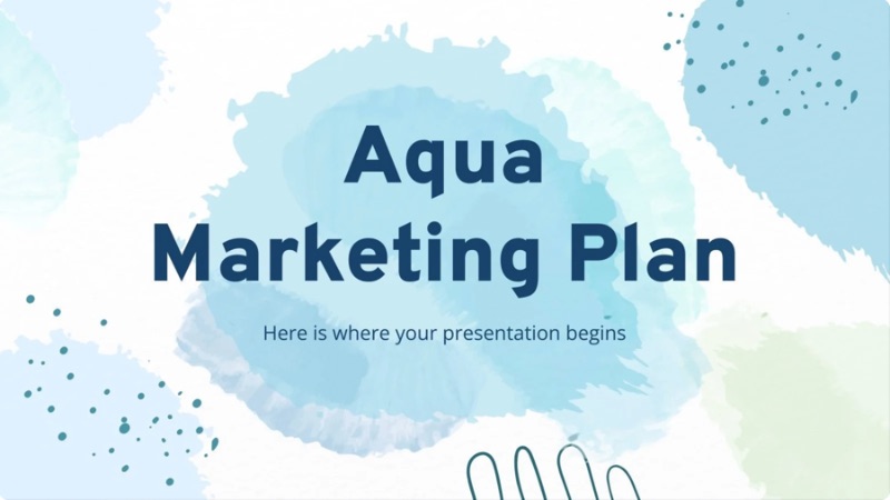 Vorlage für einen Aqua-Marketingplan