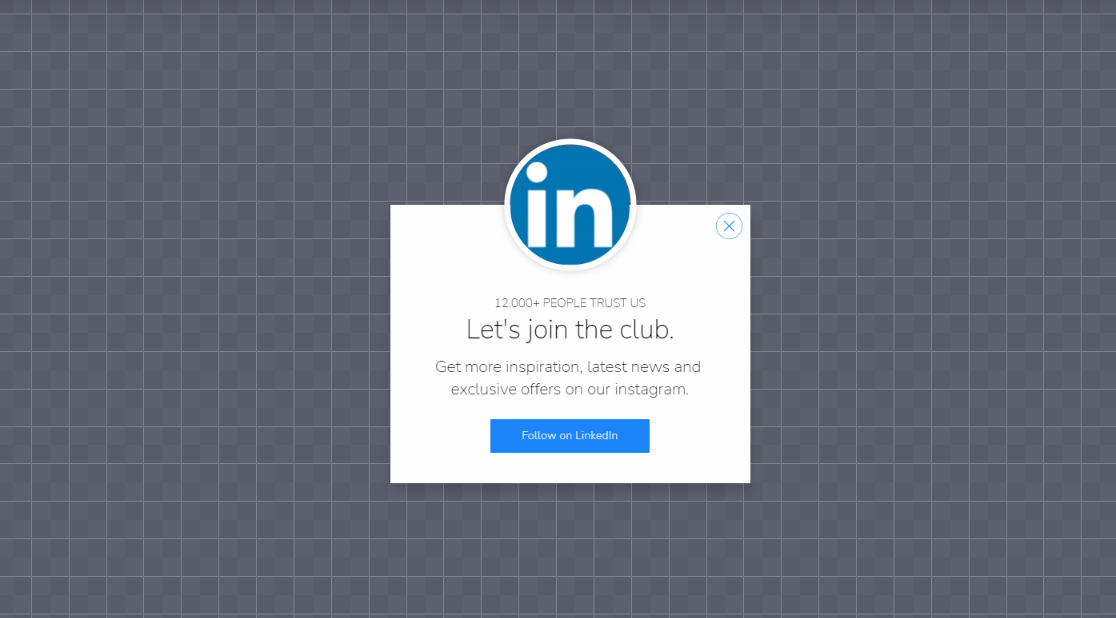 Linkedin-Popup