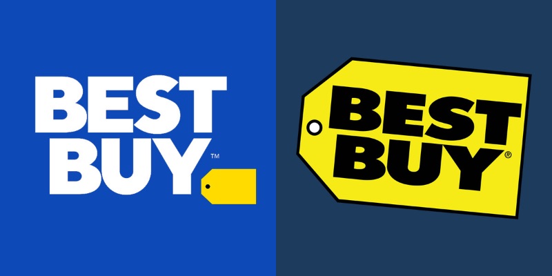 Das kürzlich erfolgte Logo-Redesign von Best Buy im Vergleich zum alten Logo