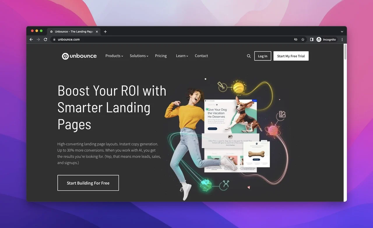 unbounce landing page builder