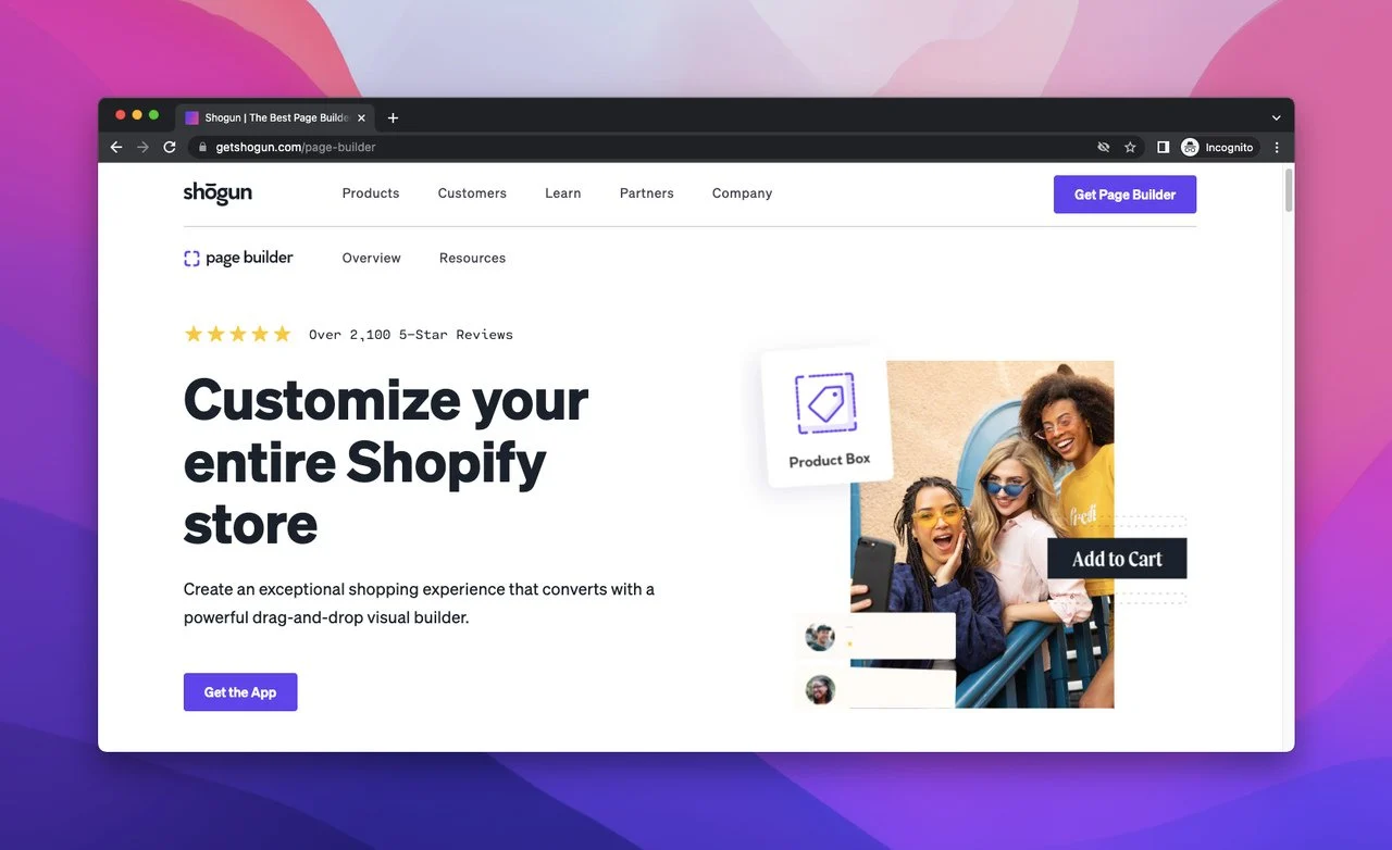 Shogun Shopify-Landingpage-App