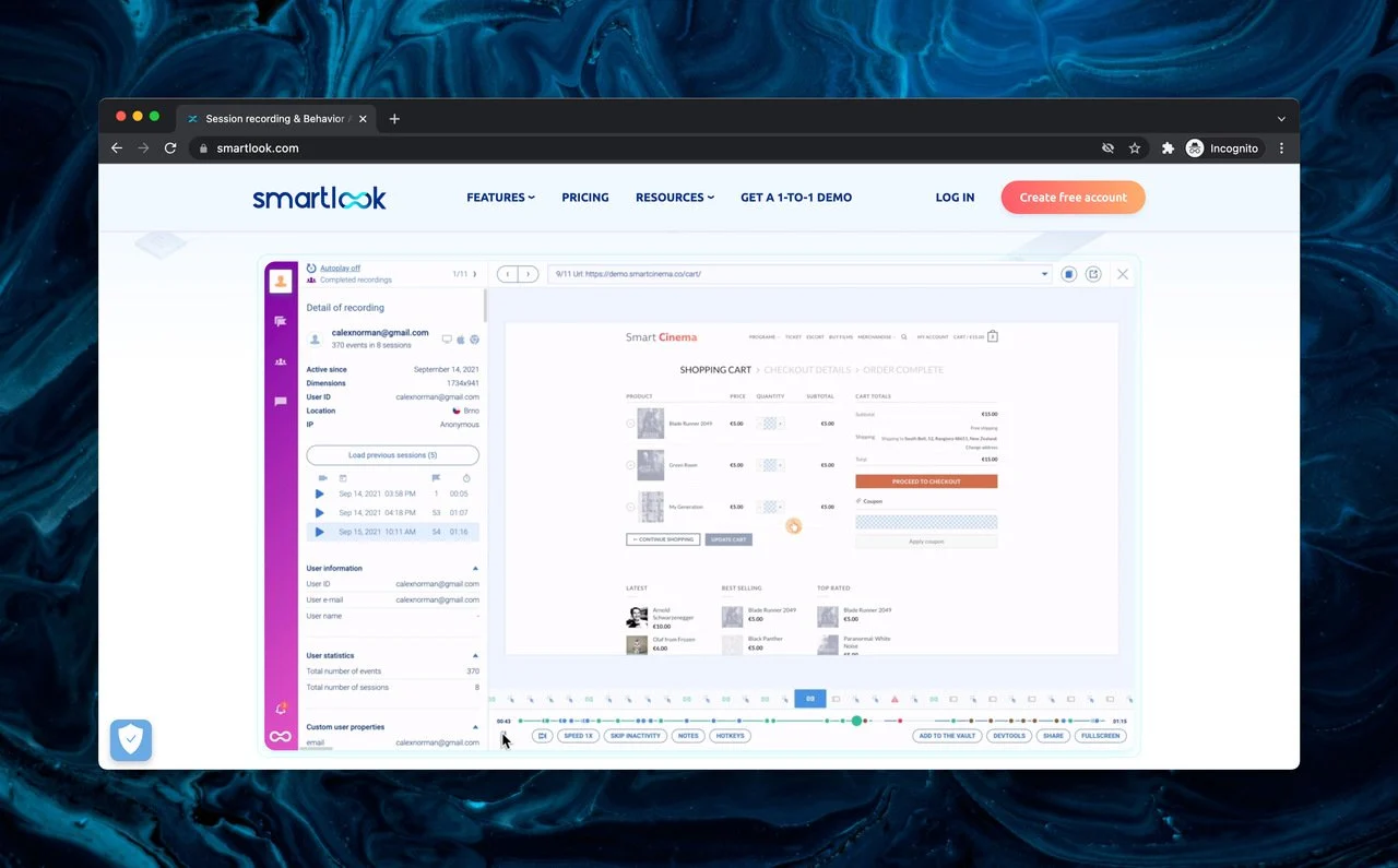 Logiciel d'analyse Web Smartlook