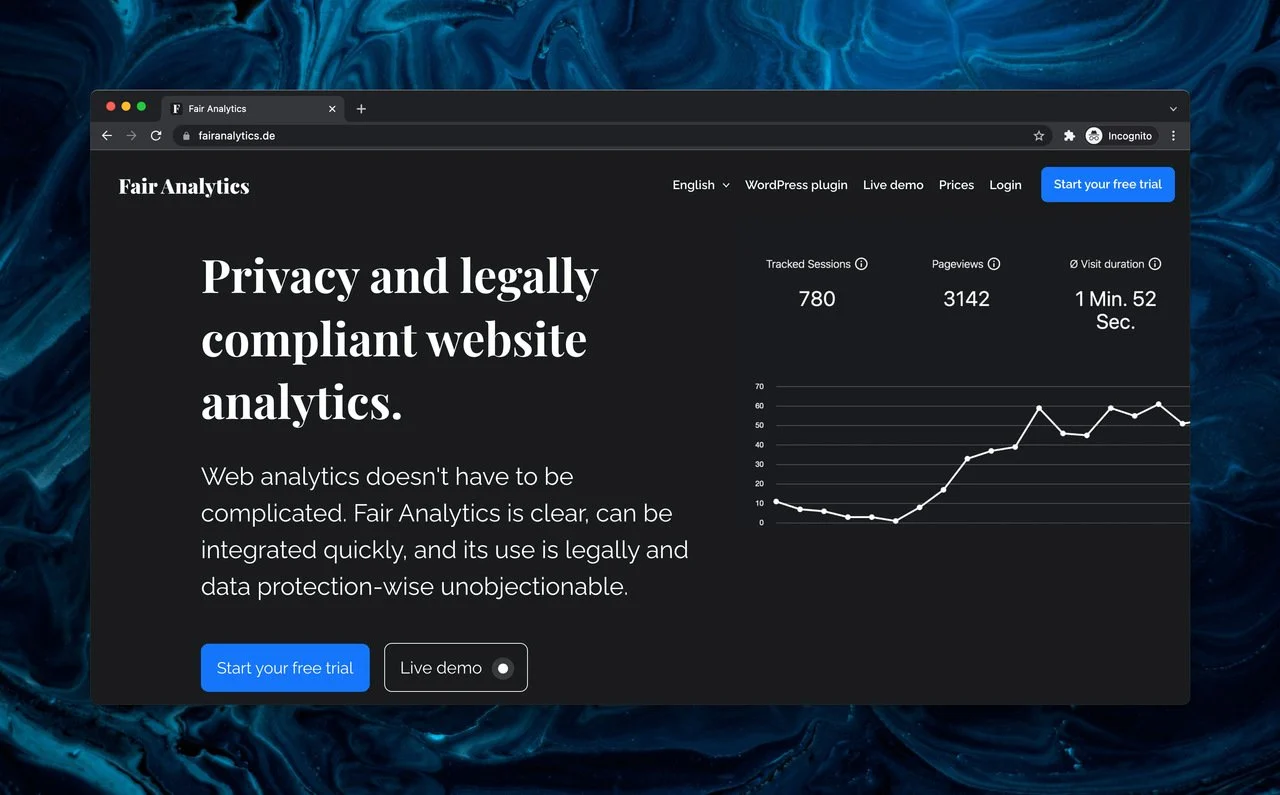 Ferramenta alternativa Fair Analytics para o Google Analytics